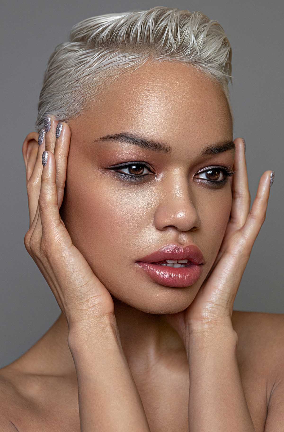 After skin retouching