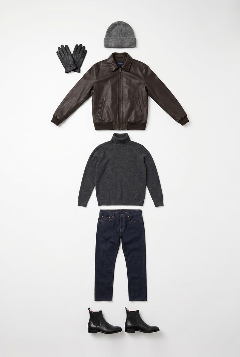 Flat lay fashion composition