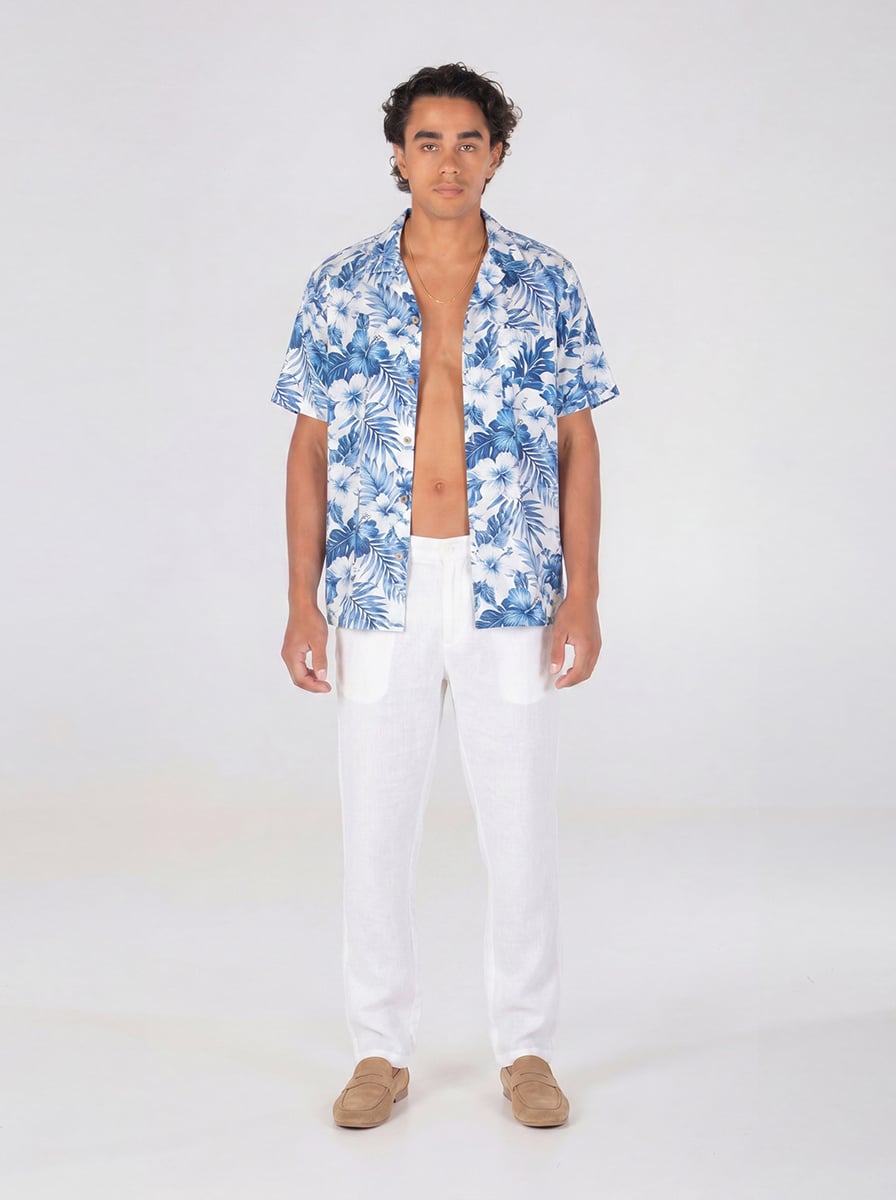 Tropical resort wear look