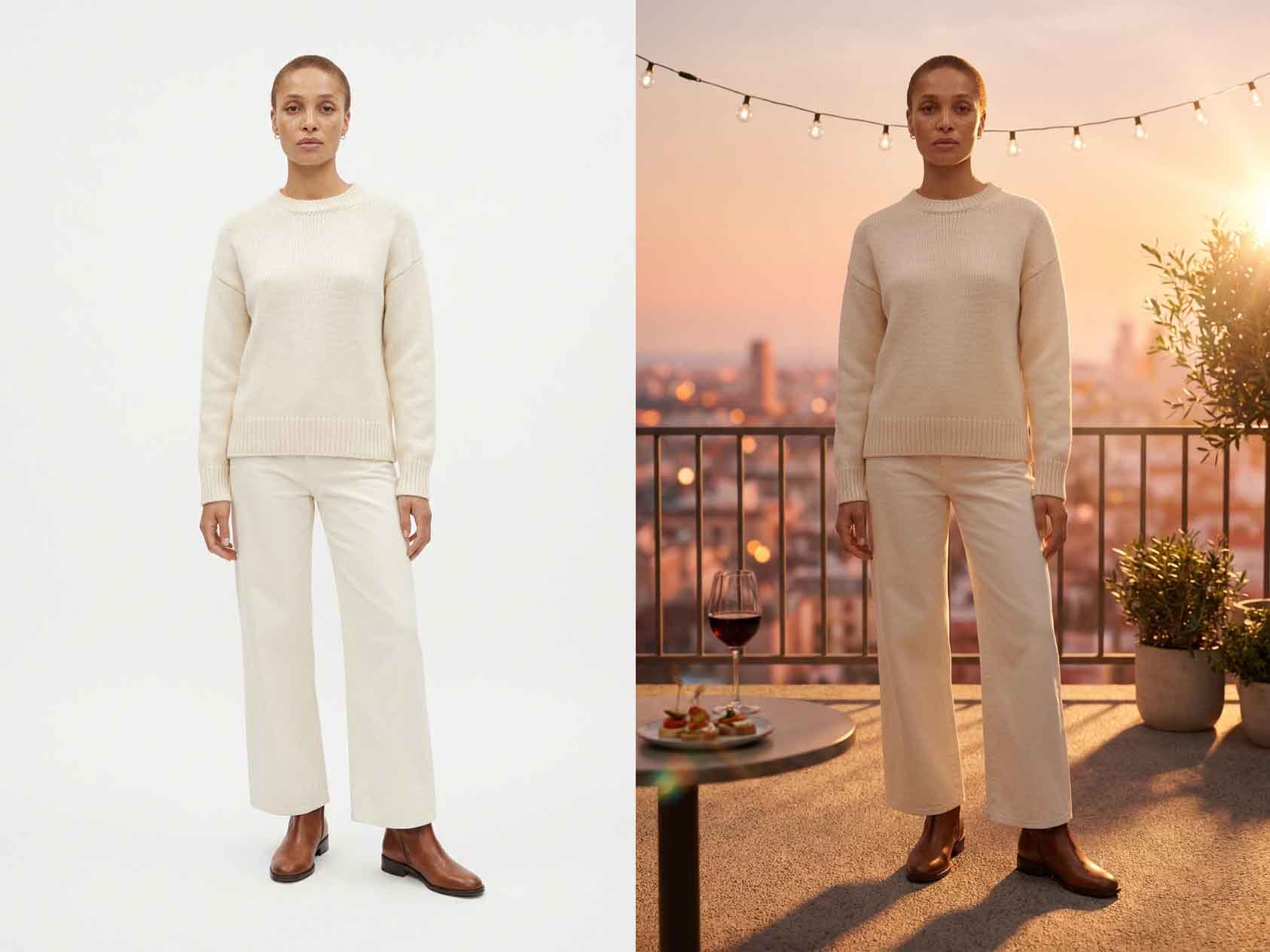 seasonal campaign photo editing workflow — shoot once background replace dress swap color variants